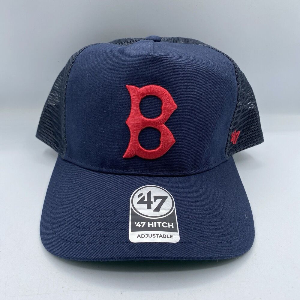 Boston Red Sox 47 Hitch Trucker Hat Mens OSFA Snapback MLB Baseball Blue NWOT